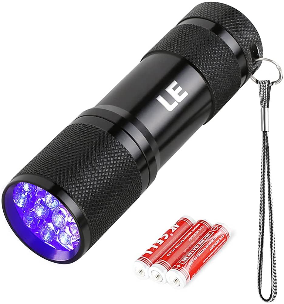 LE Black Light Flashlight, Small UV Lights 395nm, Portable Ultraviolet Light Detector for Invisib... | Amazon (US)