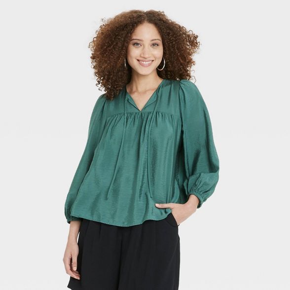 Women's Balloon Long Sleeve Blouse - A New Day™ | Target