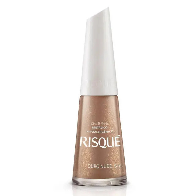 Esmalte Risqué Metálico Ouro Nude com 8ml | DrogaRaia (BR)