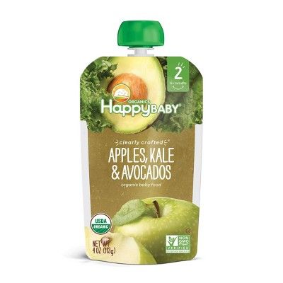HappyBaby Clearly Crafted Apples Kale & Avocado Baby Food Pouch - (Select Count) | Target