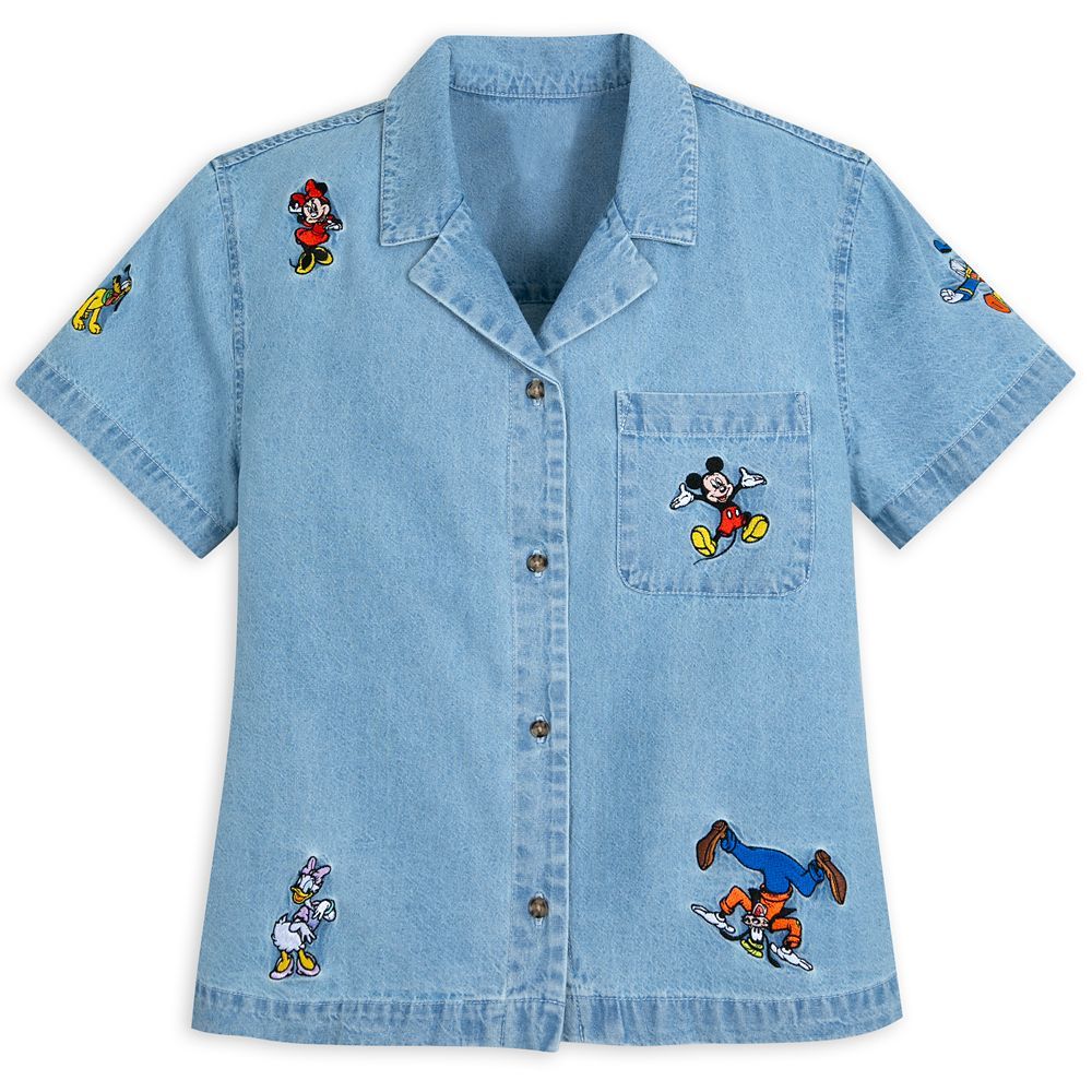 Mickey Mouse and Friends Denim Shirt for Women | Disney Store