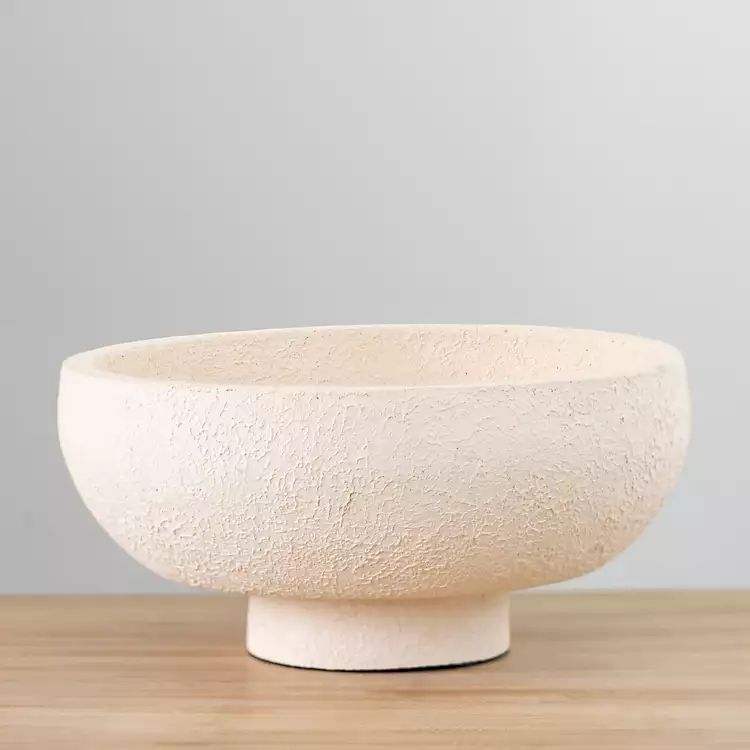 New! Ivory Terracotta Pedestal Bowl | Kirkland's Home