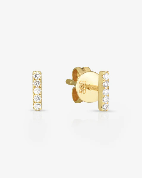 Petite Diamond Line Studs | Ring Concierge