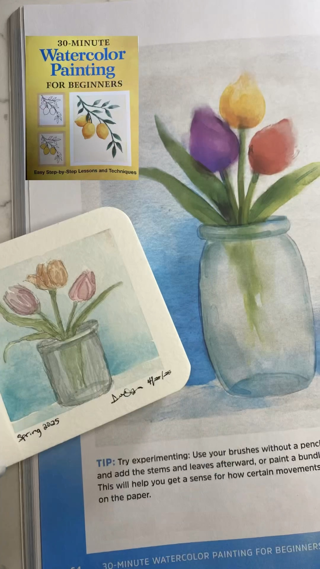 When you want to learn a new craft or hobby it is best to start with the basics. It helps to have a guided walkthrough of materials and techniques step by step. 30 minute Watercolor Painting for Beginners is an excellent way to build your skills or find inspiration. Here is a timelapse of me painting the tulip jar project. #Watercolor #Tutorial #paint #painting #book #instructions #watercolortutorial #timelapse #education 

#LTKFindsUnder50 #LTKGiftGuide #LTKHome