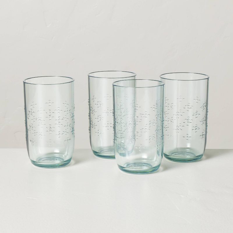 Tritan Plastic Textured Tumblers Clear Green - Hearth & Hand™ with Magnolia | Target