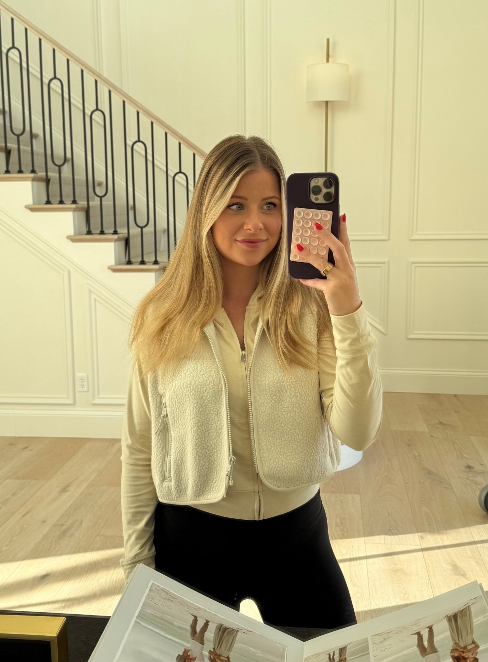 Athleisure outfit! Cropped Sherpa vest, zip up hoodie, leggings, scrunch socks, & sneakers  

#LTKGiftGuide #LTKFindsUnder50 #LTKStyleTip