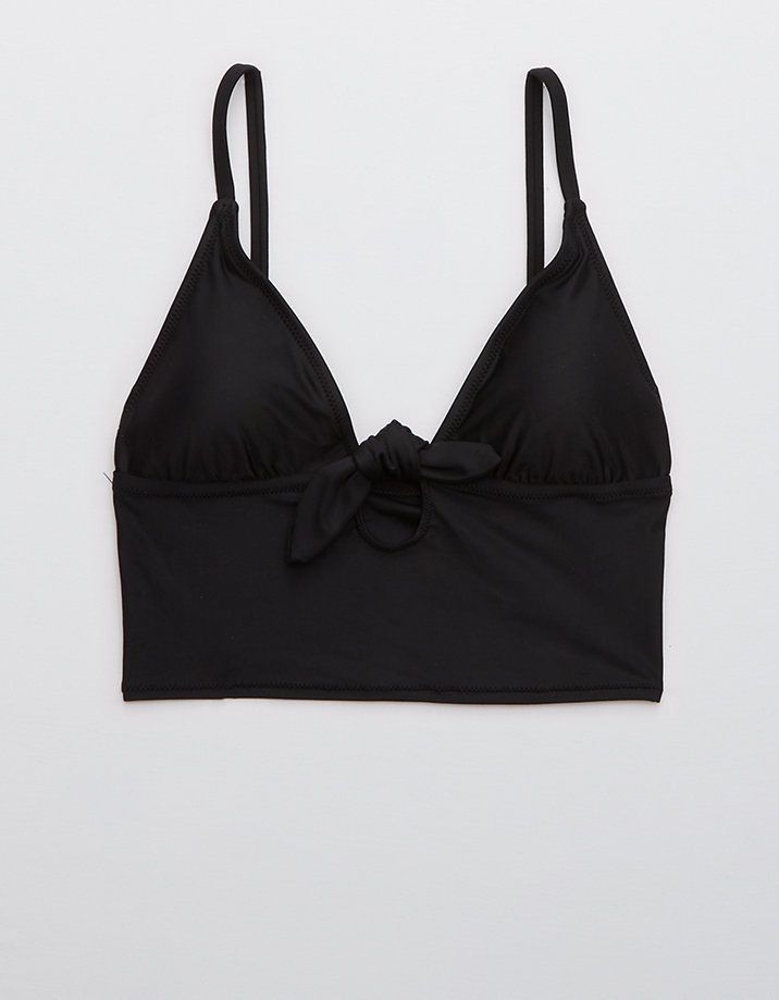 Aerie Longline Tie Front Bikini Top | American Eagle Outfitters (US & CA)