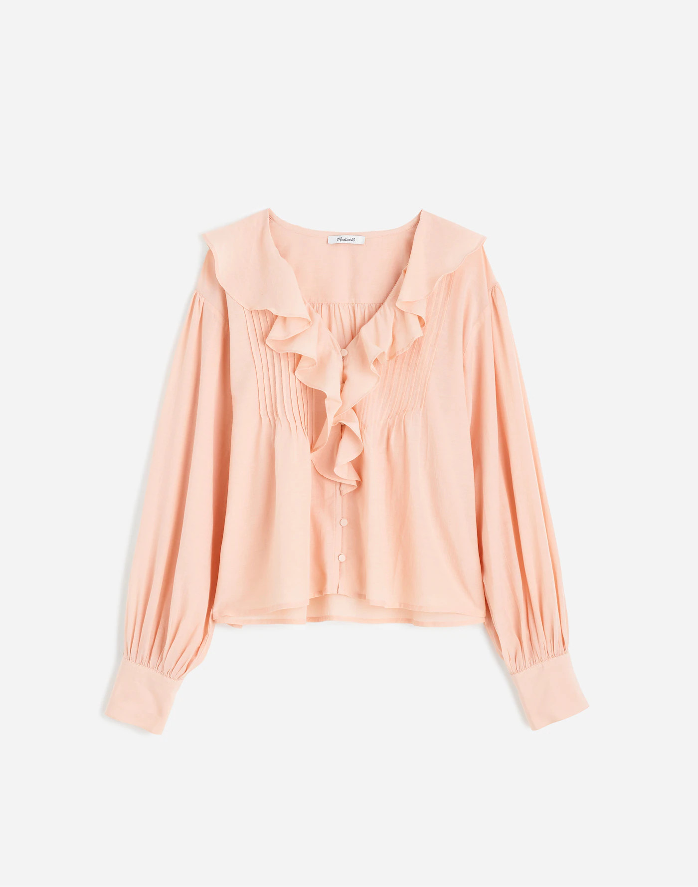 Ruffled Pintucked Long-Sleeve Top | Madewell | Madewell