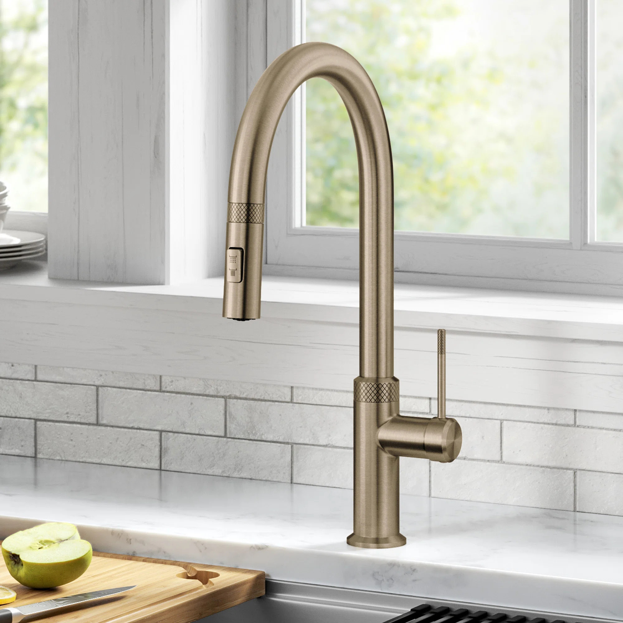 Kraus Oletto Single Handle High-arc Kitchen Faucet KPF-2654BG | Wayfair North America