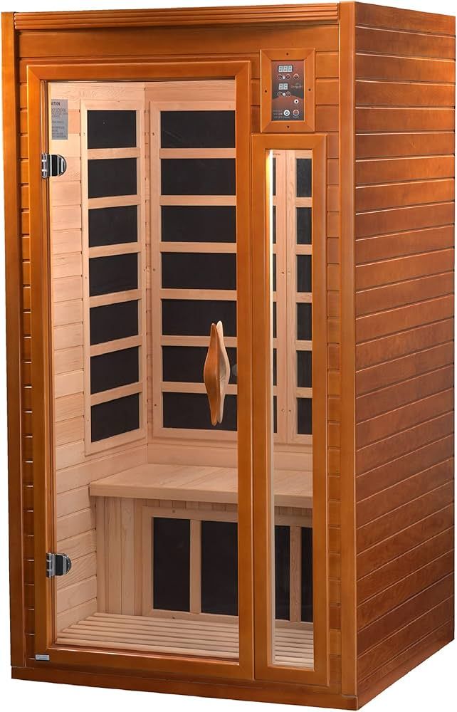 Dynamic Barcelona 1 to 2 Person Hemlock Wood Low EMF FAR Infrared Sauna For Home with LED Control... | Amazon (US)
