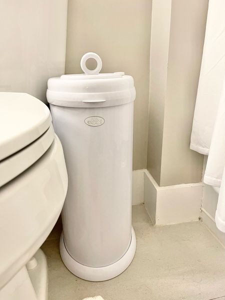 This is Ubbi Steel Odor Locking, No Special Bag Required Money Saving, Awards-Winning, Modern Design, Registry Must-Have Diaper Pail, White
We got this because we like the idea of locking it and also it fits in small places. 
We live in an apartment and will be moving to our house by the end of this year but we wanted something that we can also use in the house. 
I linked everything that we purchased with this pail. 

#LTKbump #LTKbaby #LTKfamily