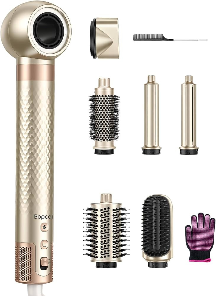 Bopcal 7-in-1 Air Styler, 1.25" Auto-Wrap Curlers & Hair Dryer Brush | Amazon (US)