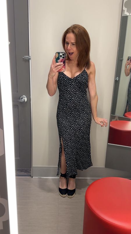 This heart print slip dress is everything and just $25!! Target find. Wearing XS  

#LTKparties #LTKover40 #LTKfindsunder100