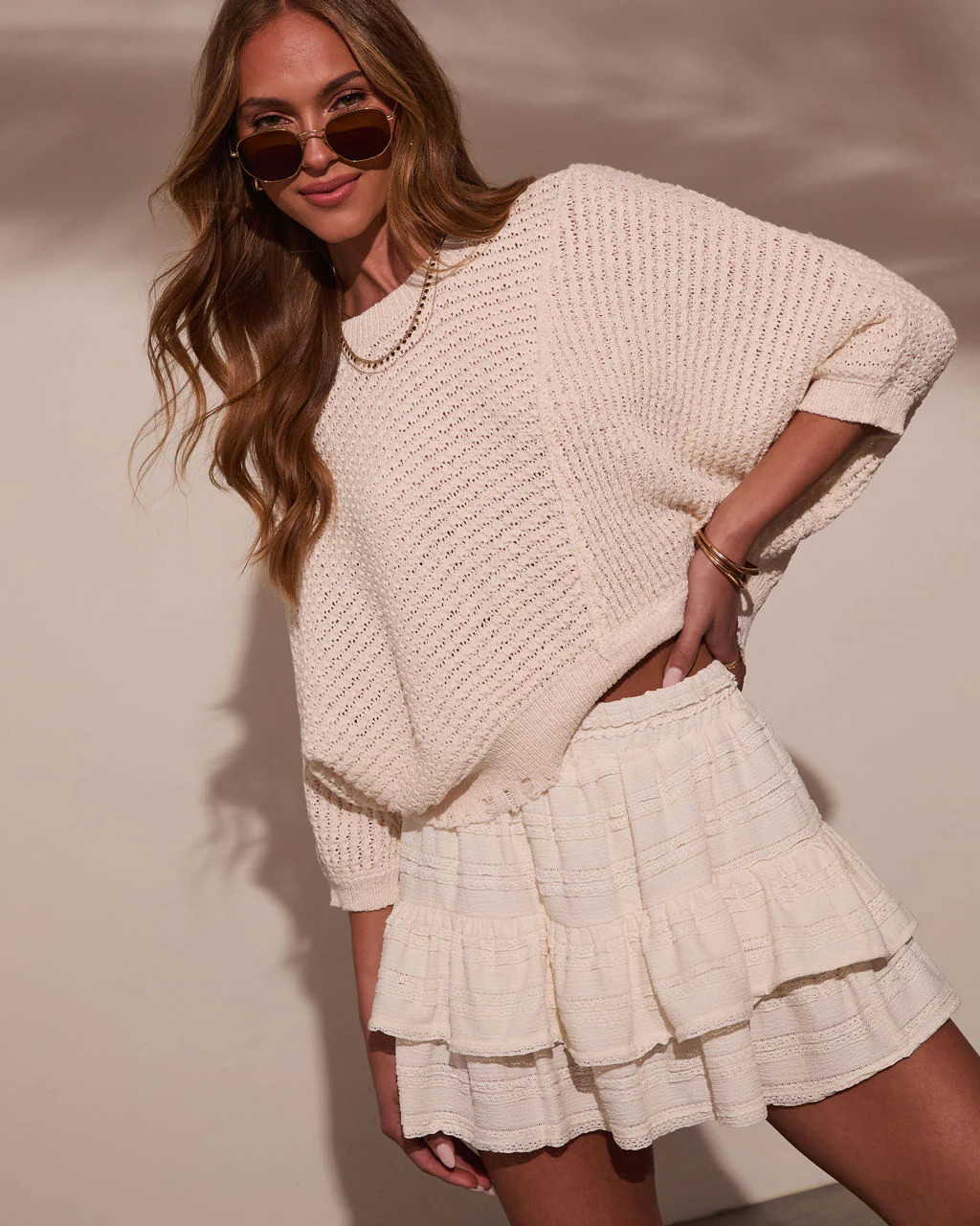 Sunwoven Distressed Crochet Sweater | VICI