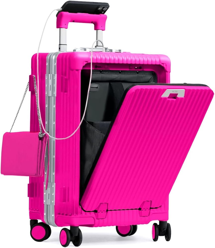 Nobl Travel Carry On Luggage, Noble Zipperless Aluminum Frame PC Hard Shell Suitcase, 22.5x15x9.5... | Amazon (US)