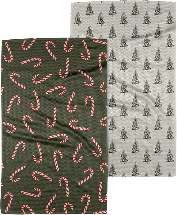 GEOMETRY Christmas Kitchen Towels - Quick Dry Microfiber Cloth Dish Towels for Kitchen Drying - P... | Amazon (US)