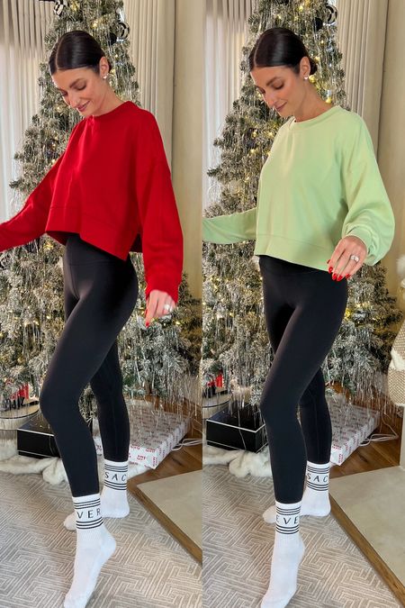 Yesterdays red pullover! Right is from Lululemon and way more expensive and they’re essentially the same top! I actually like the cut of the Abercrombie one better. 

#LTKunder50 #LTKunder100 #LTKstyletip