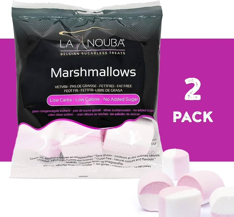 La Nouba Sugar-Free Marshmallows – 2 Value Packs – 2.7 oz. Each – Low Calorie, Low Carb, Fa... | Amazon (US)