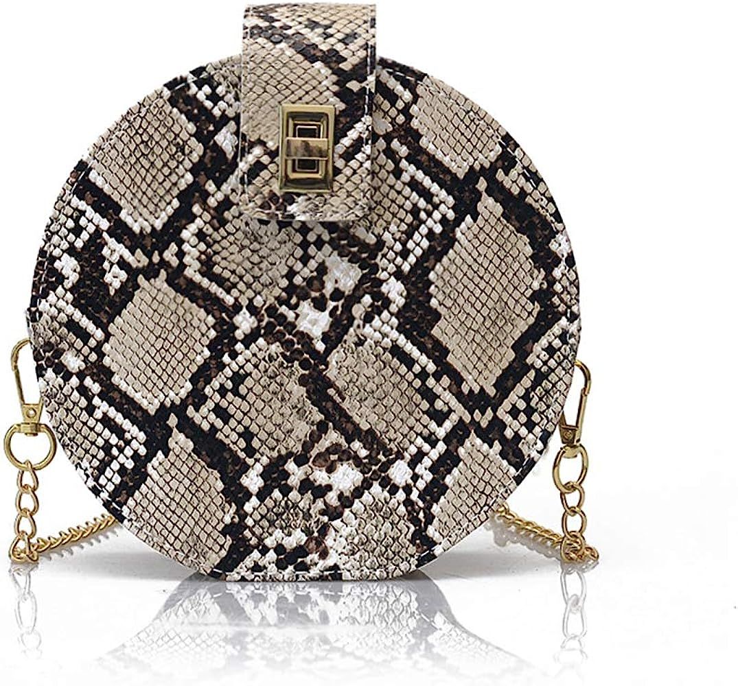 Fashion Crossbody Bag Snakeskin Shoulder Bag with Chain Strap for Women | Amazon (US)