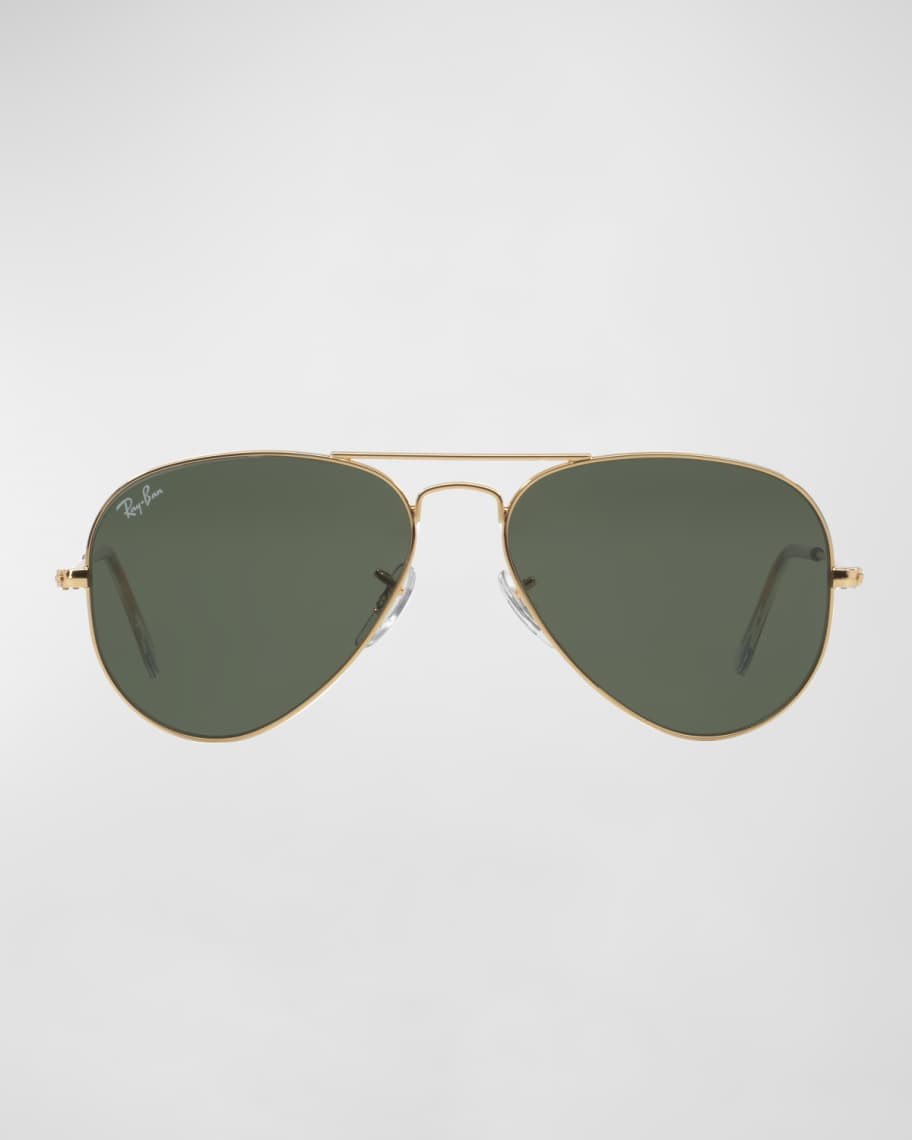 Ray-Ban Monochromatic Metal Aviator Sunglasses, Yellow Pattern, 55MM | Neiman Marcus