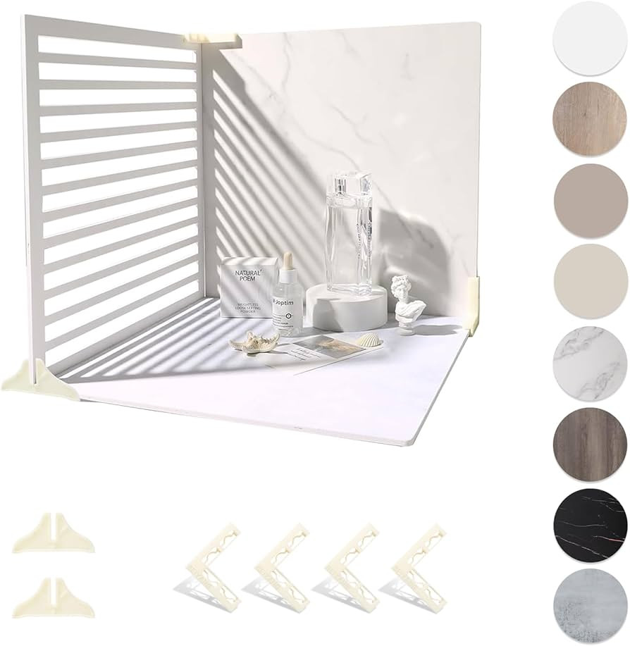 4PCS Double Sided Backdrop Boards, 16x16 inch Waterproof Photo Backdrop with 4PCS Board Brackets,... | Amazon (US)