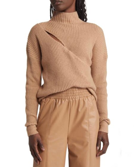 Sweater 
Faux leather pants 
#LTKSeasonal #LTKFind #LTKunder100