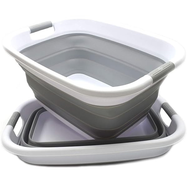SAMMART Collapsible Plastic Laundry Basket - Foldable Pop Up Storage Container/Organizer - Portable  | Amazon (US)