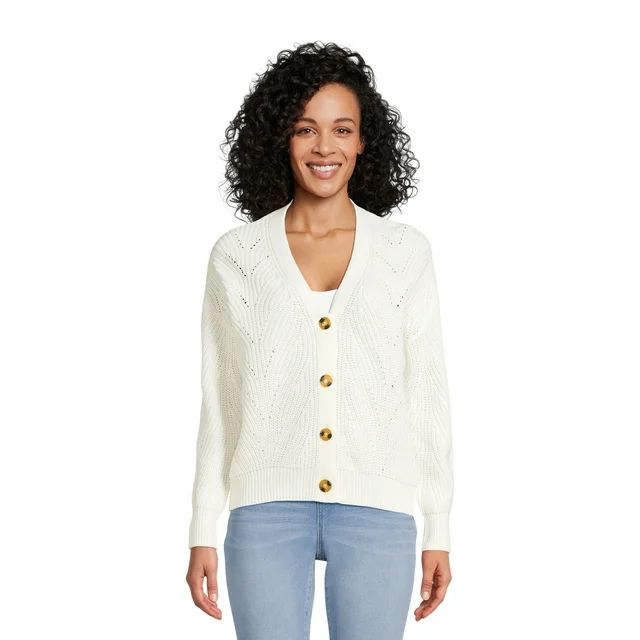 Time and Tru Women's Boyfriend Cardigan - Walmart.com | Walmart (US)