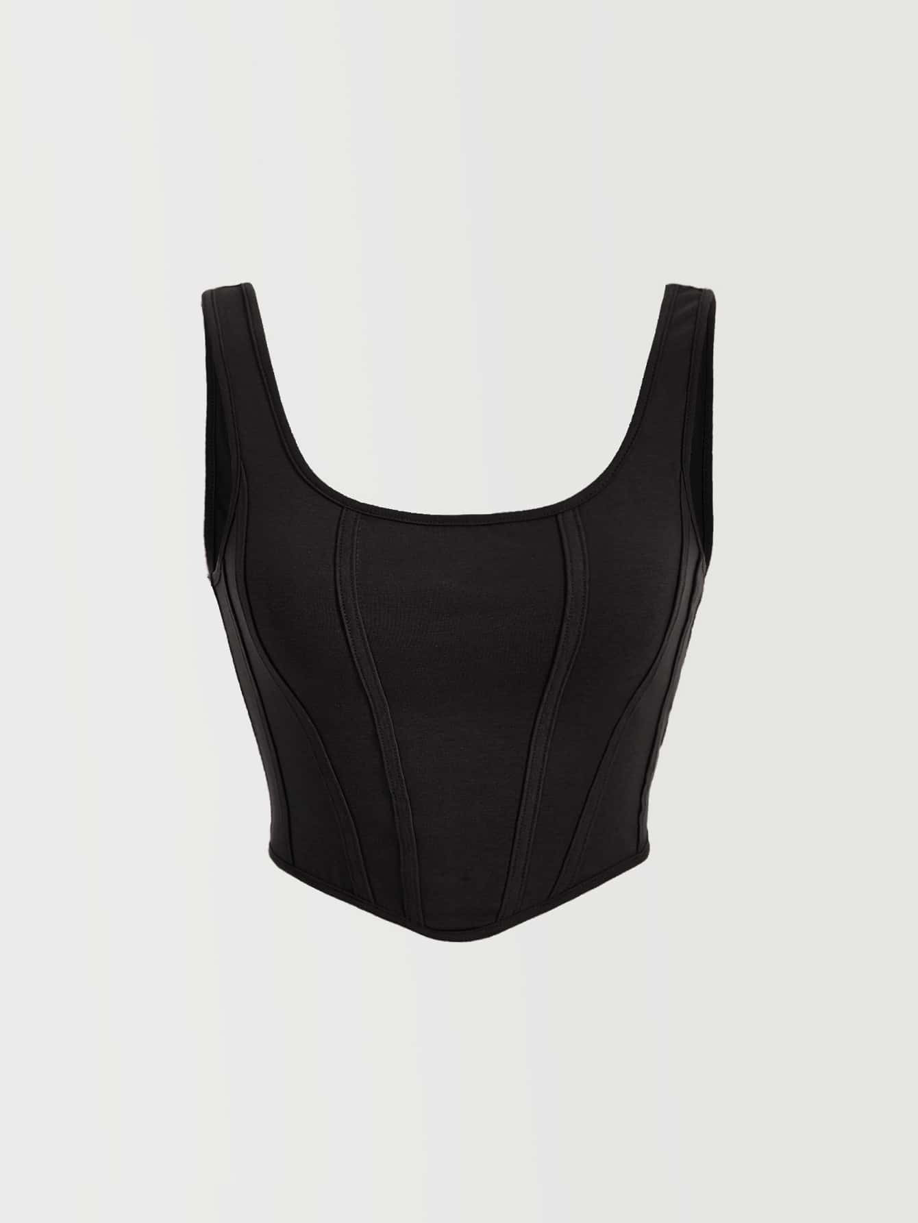 SHEIN MOD Solid Scoop Neck Tank Top | SHEIN