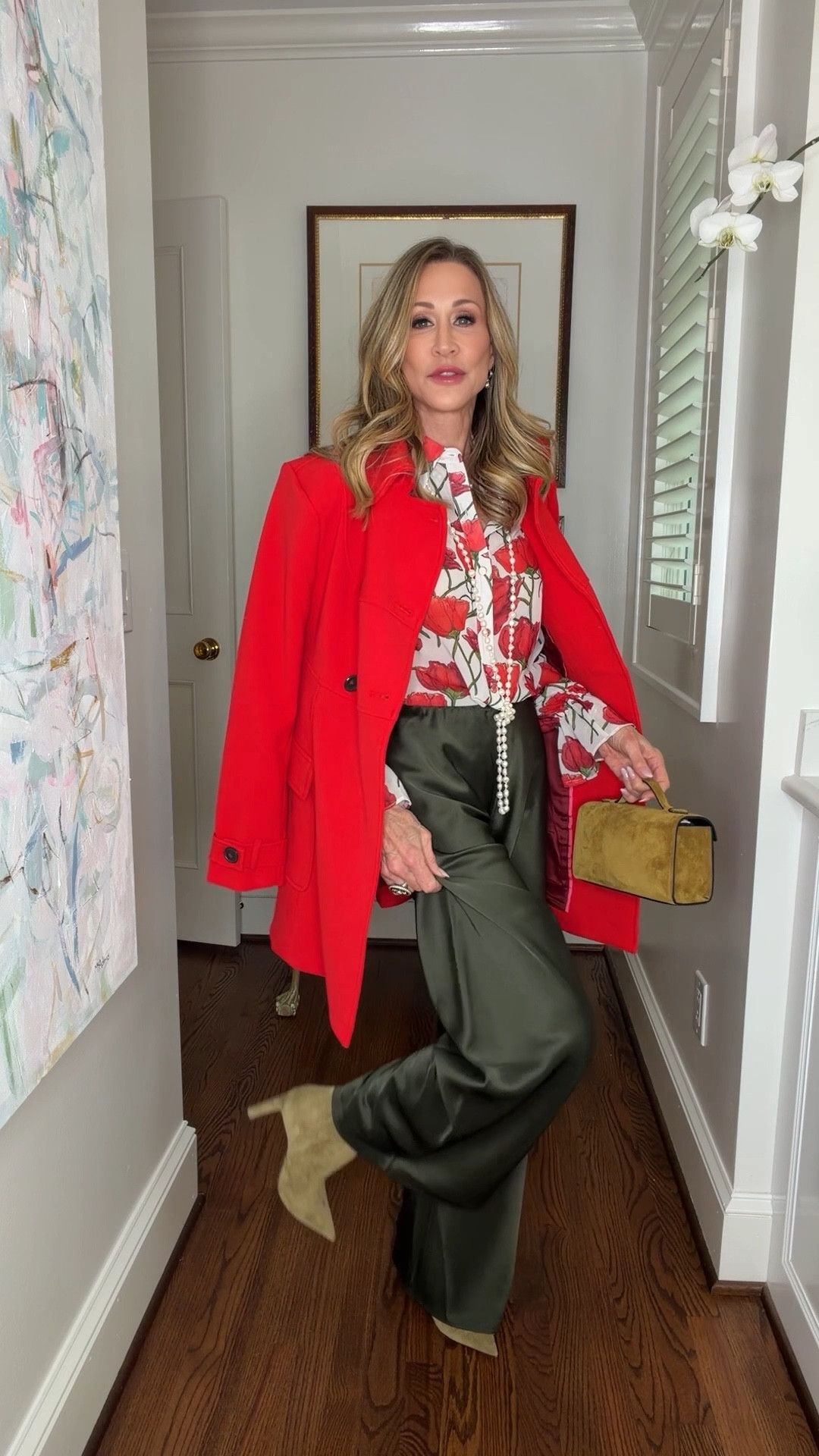 Color is getting me through these last gloomy days of winter!  Anthropologie trench, floral blouse, suede booties, La Ligne silk pants and a suede bag!  These pants will be your go-to for every occasion!


#LTKgrwm #LTKootd #LTKSeasonal