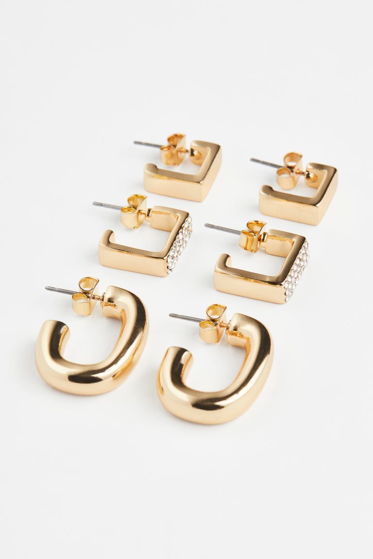 3 Pairs Earrings | H&M (US)