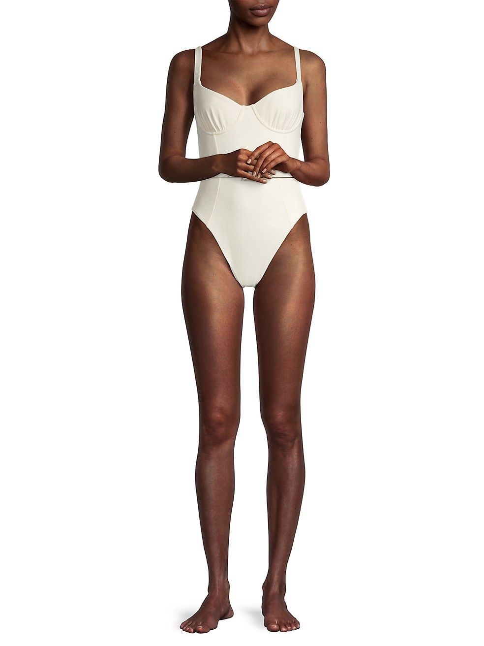 Belted One-Piece Swimsuit | Saks Fifth Avenue