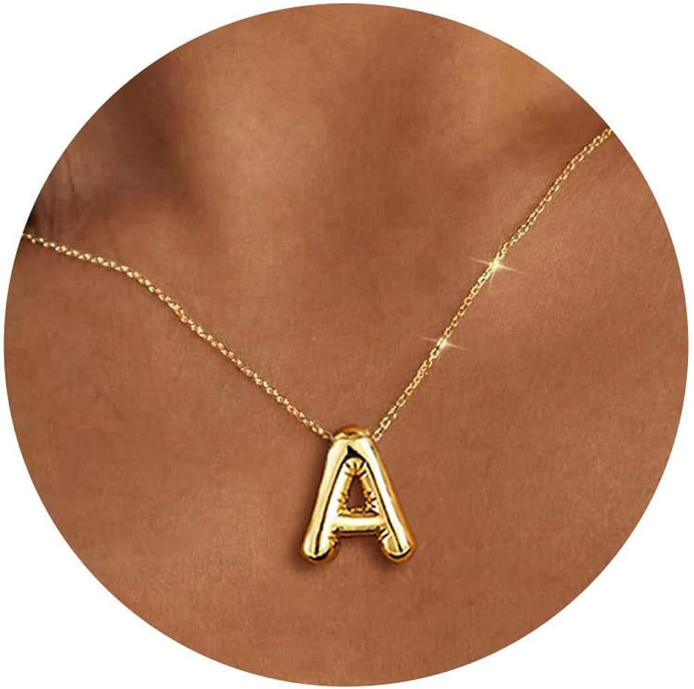 Christmas Gifts Stocking Stuffers for Teen Girls Grandkids Women-Gold Initial Necklaces Teen Girl... | Amazon (US)