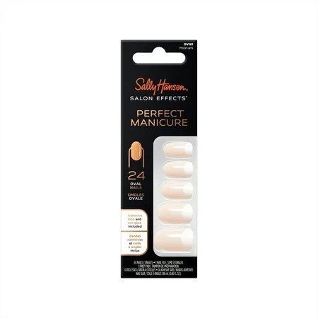 Sally Hansen Perfect Manicure Press On Nail Kit Oval Moon-ami 24pcs | Walmart (US)