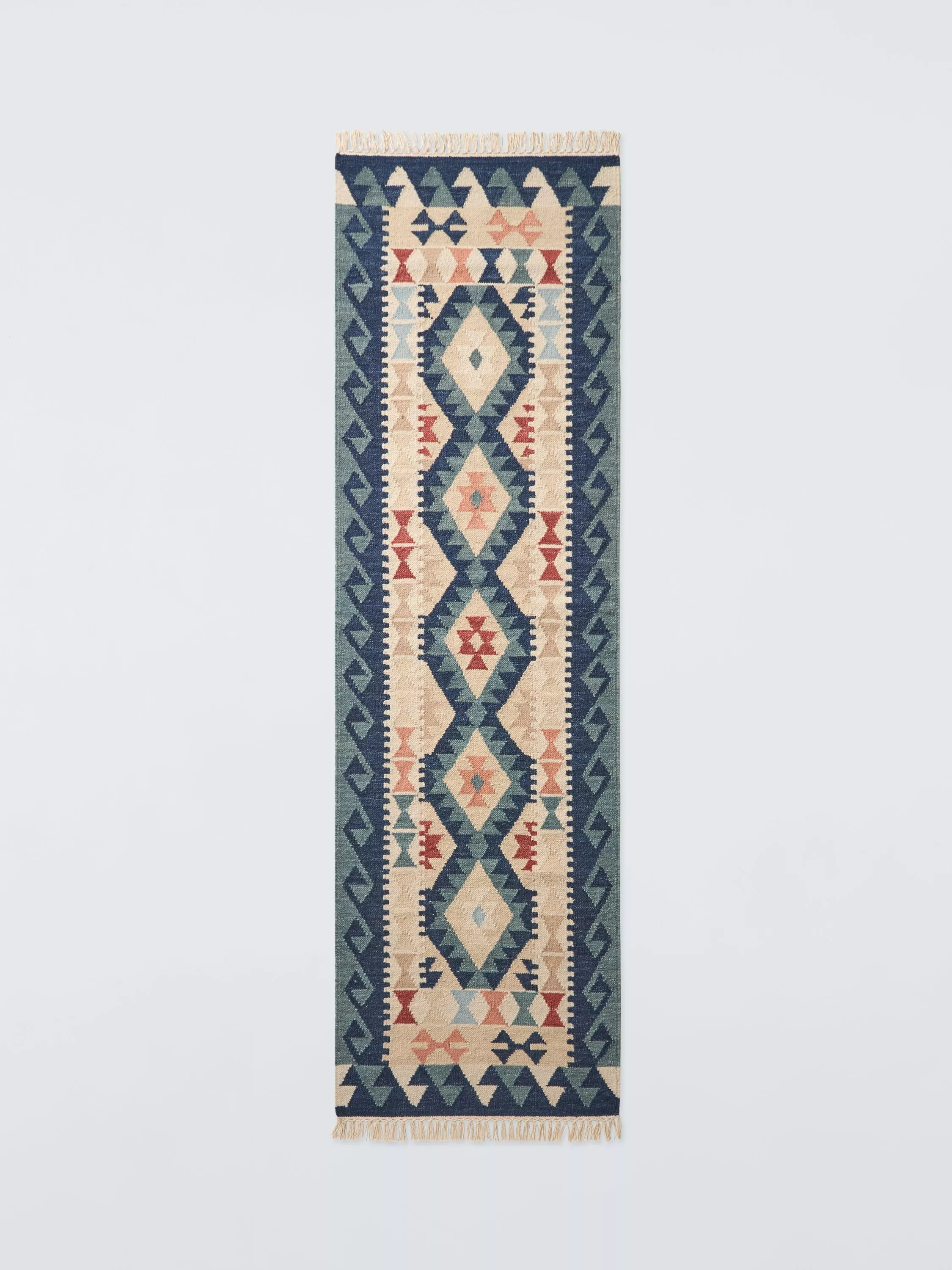 John Lewis Anika Kelim Wool Rich Rug, Multi, Runner, L240 x W70cm | John Lewis (UK)