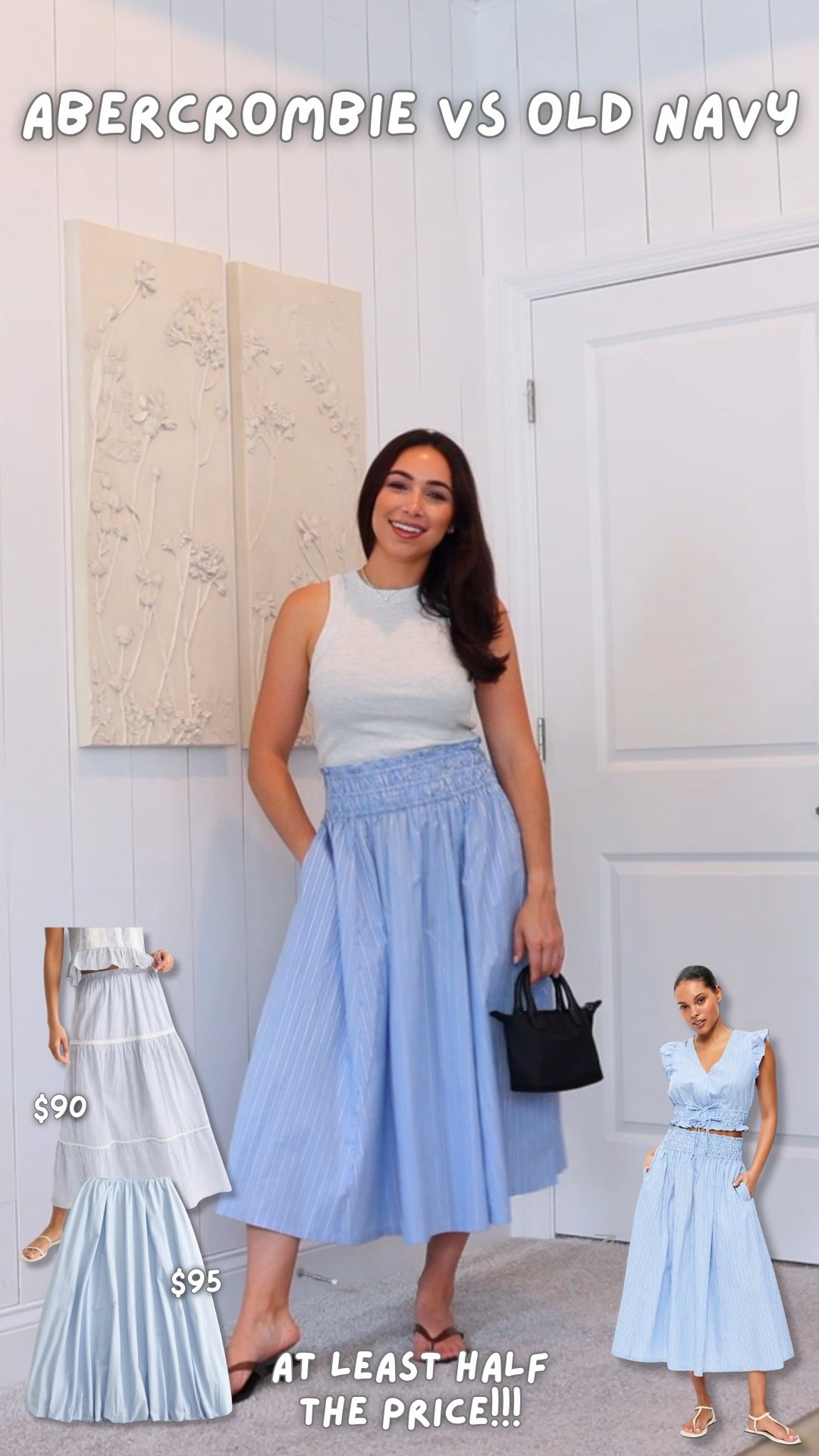 I am officially obsessed with this Old Navy skirt! 🤯 I wanted to see how it stacked up against the $90 Abercrombie version and honestly? The fit, the smocked waist, and the pockets for a fraction of the price is incredible. 😍It gives such a "cool girl" vibe when paired with a simple tank and some trendy sandals. ☀️ I’ve linked my exact fit and some of my other favorite affordable summer finds below! 👇 Wearing small regular and 5’4” tall. 
#LTKunder50 #OldNavyStyle #AffordableFashion #SummerSkirts #FashionDupes #SpringTrends2026

#LTKMothersDay #LTKgrwm #LTKootd