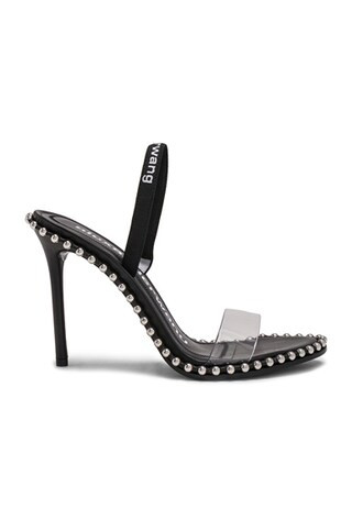 Alexander Wang Nova Logo Sandal in Black | FWRD 