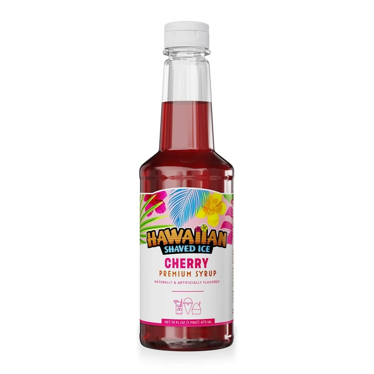 Hawaiian Shaved Ice - Premium Snow Cone and Shaved Ice Cherry Syrup - 16 fl oz | Walmart (US)