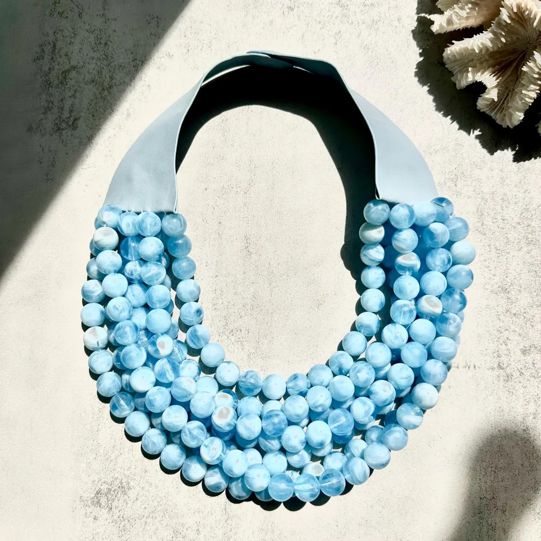 Chunky Lucite Beaded Statement Necklace: Multi-strand Magnetic Closure - Etsy | Etsy (Global)