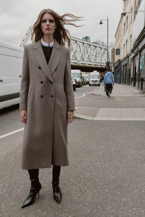 DOUBLE-BREASTED LONG COAT | Zara US
