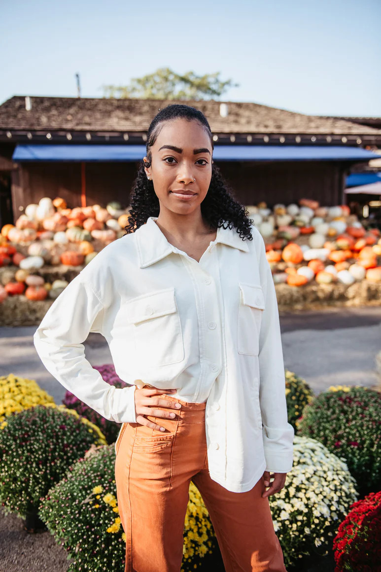 Thread & Supply Cyrus Shacket for Women in White | Glik's