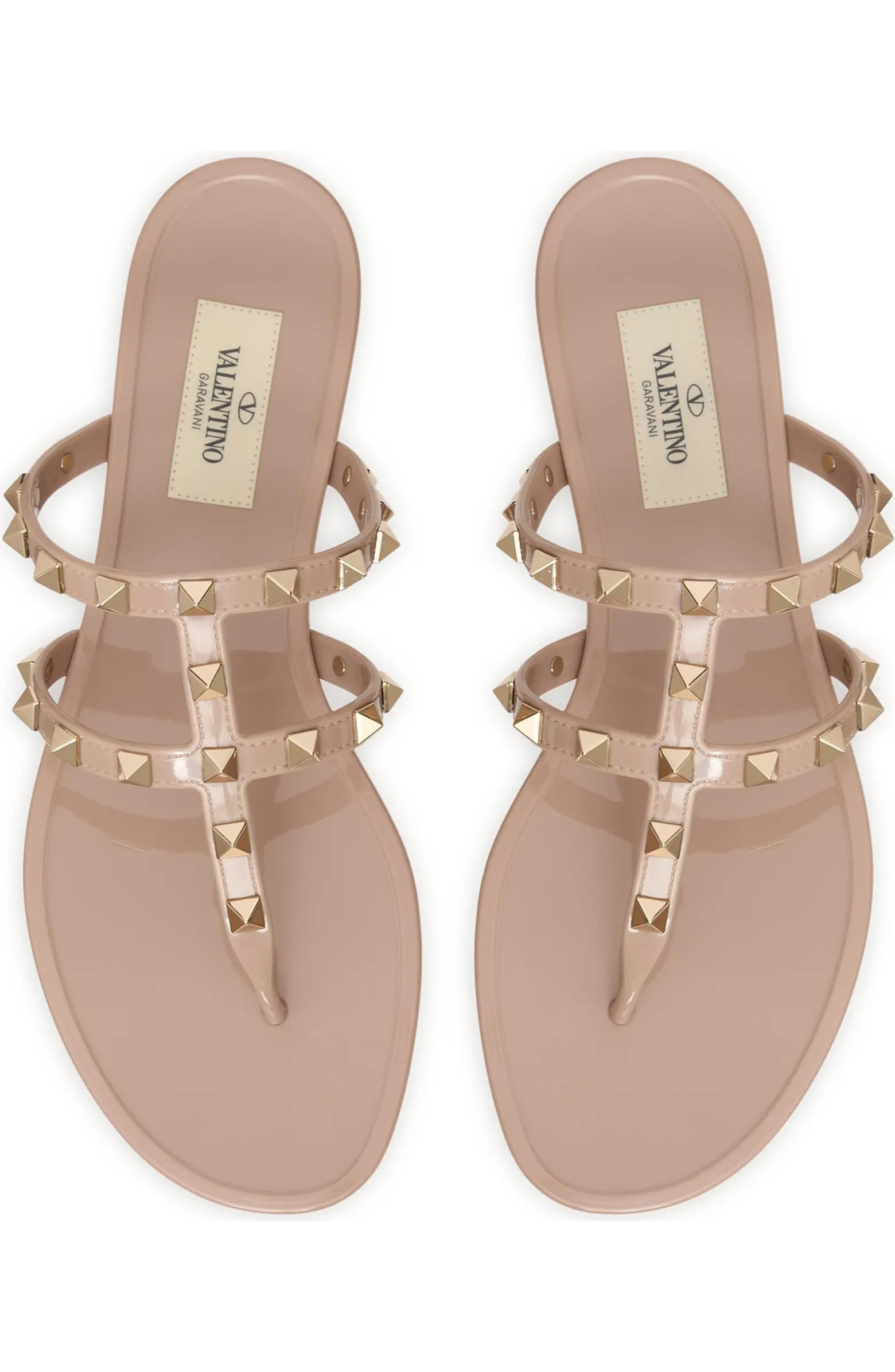 Rockstud T-Strap Flat Sandal (Women) | Nordstrom