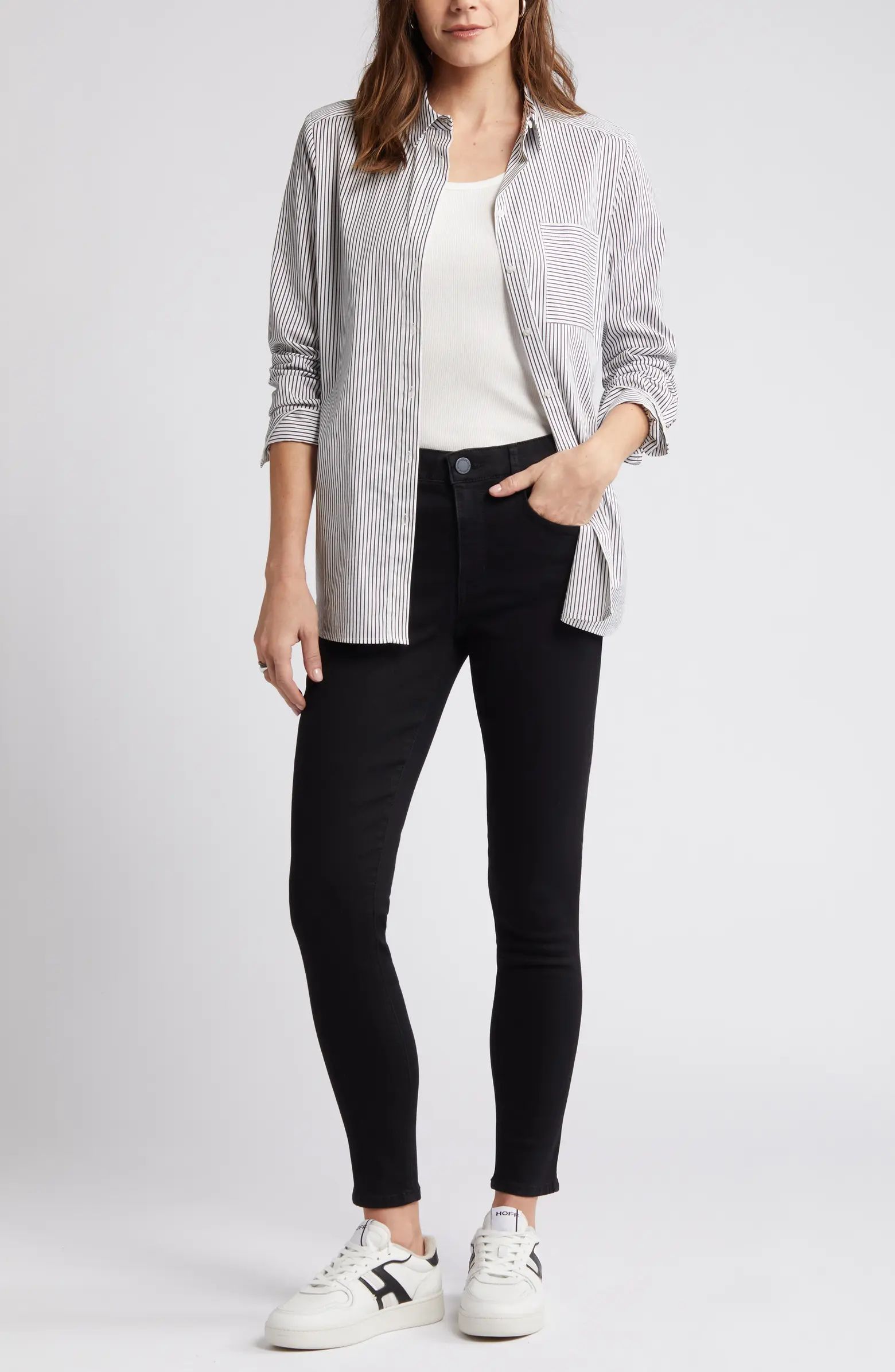 Ab'Solution High Waist Ankle Skinny Jeans | Nordstrom