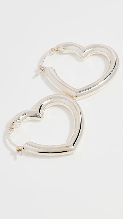 Ariel Gordon Jewelry Heart Helium Hoops | SHOPBOP | Shopbop