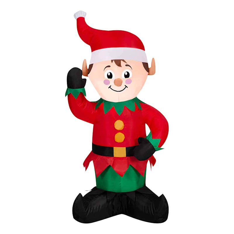 Inflatable Waving Elf, 3.5' | At Home
