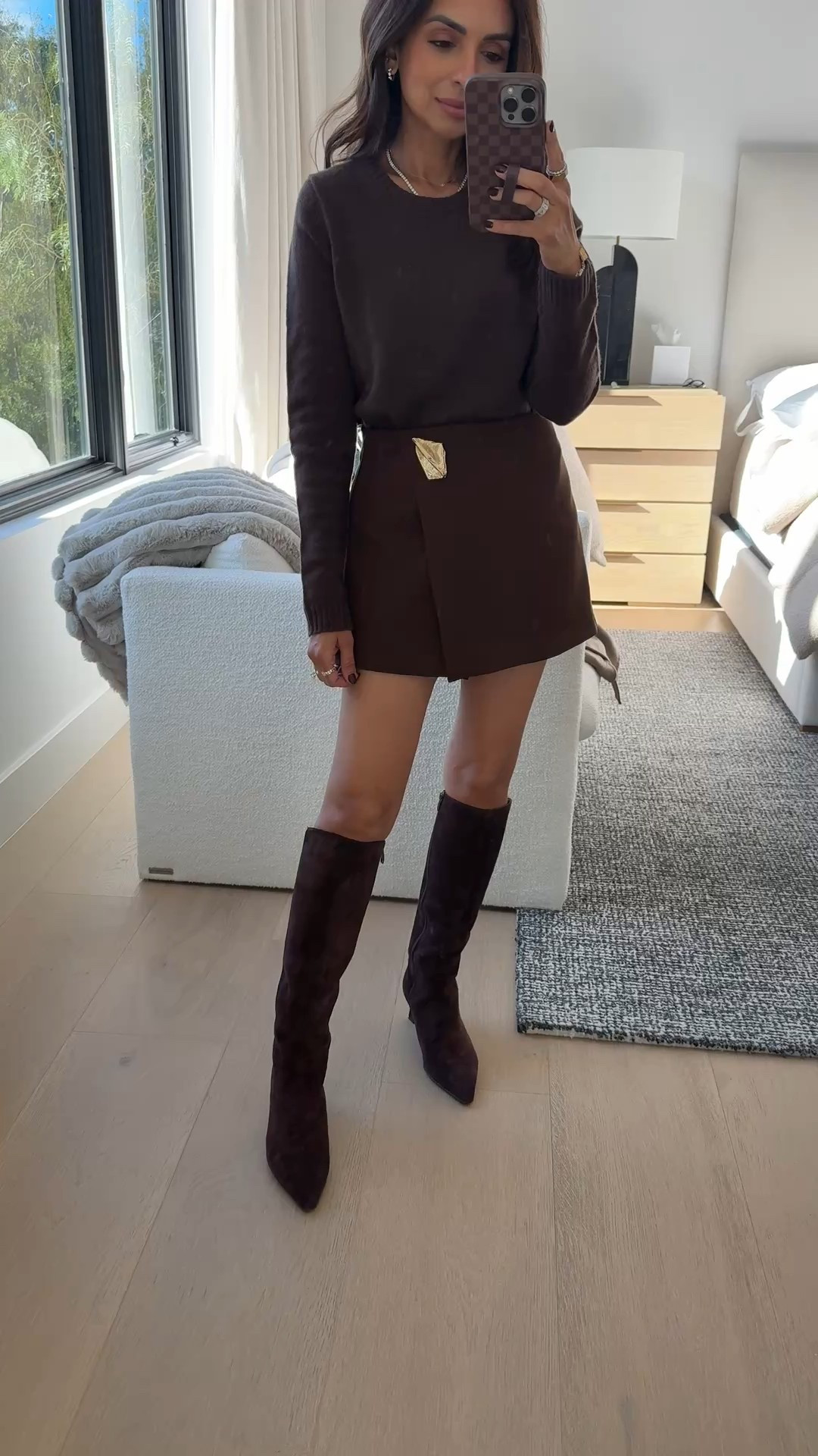 These chocolate brown boots are SO insanely comfy and have such a great fit! The narrow calf option (what I have) is SO perfect for petites also!! I may wear this to an upcoming favorite things party!

#LTKPetite