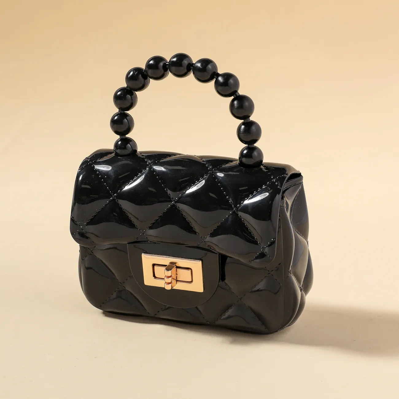 Toddler / Kid Pure Color Geometry Lingge Pearl Handbag Clutch Purse for Girls | PatPat