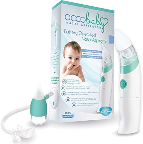 OCCObaby Baby Nasal Aspirator - Safe Hygienic and Quick Battery Operated Nose Cleaner with 3 Size... | Amazon (US)
