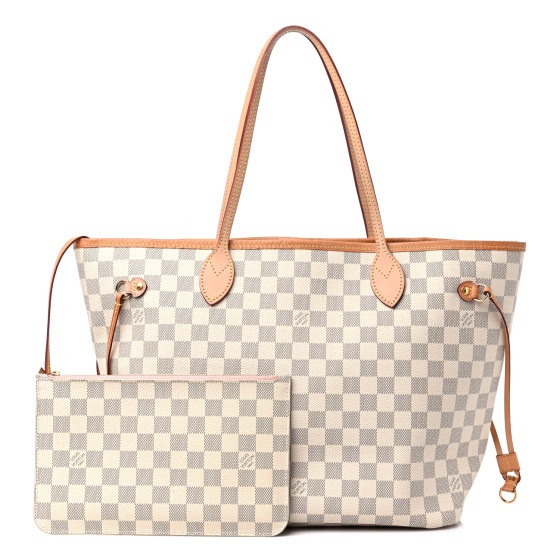Damier Azur Neo Neverfull MM Rose Ballerine | FASHIONPHILE (US)