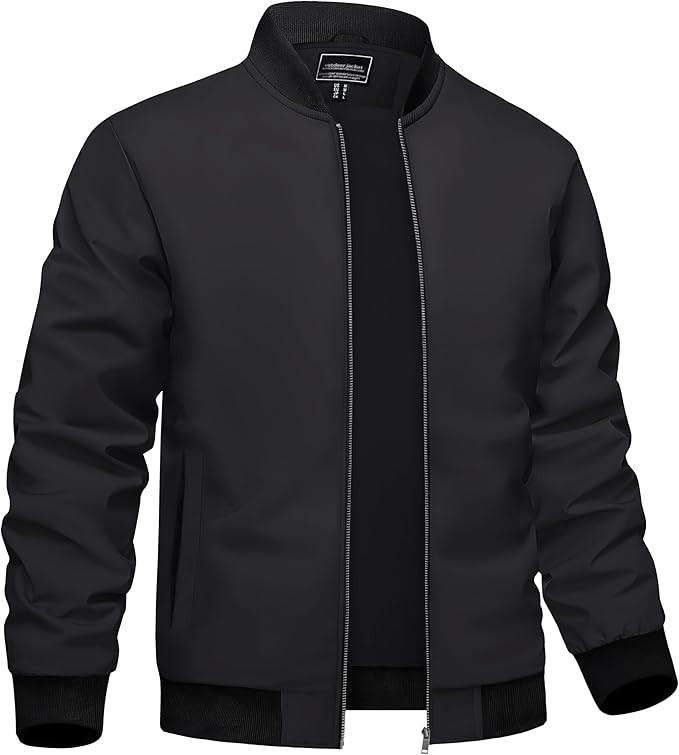 TACVASEN Men's Bomber Jacket Lightweight Spring Jacket Casual Windbreaker with Pockets | Amazon (US)